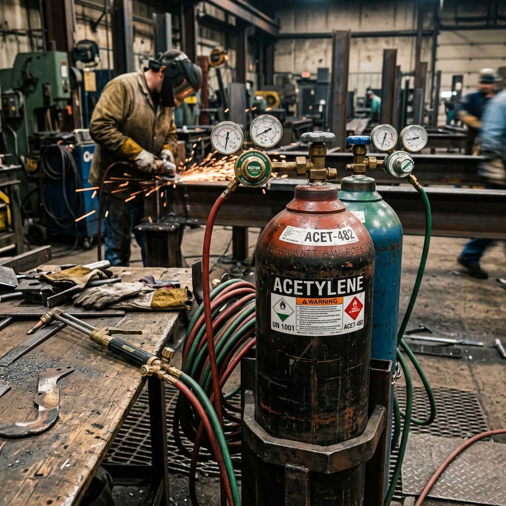 Acetylene gas cylinder for oxy-fuel cutting, brazing and welding in Sri Lanka - Gass.lk