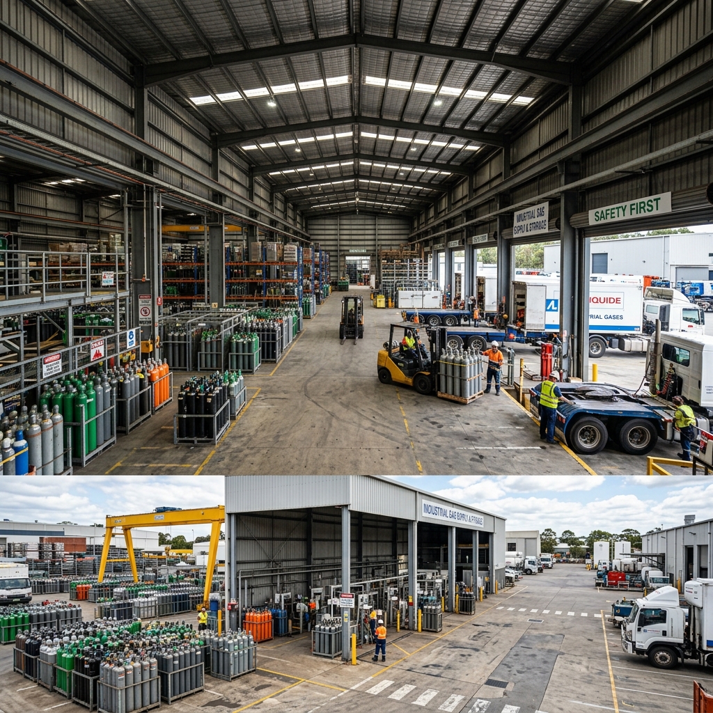 Industrial gas cylinders warehouse with refill supply and storage in Sri Lanka - Gass.lk