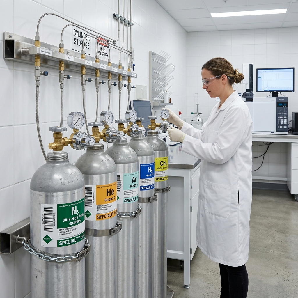 High-purity specialty gas cylinders for laboratory and analytical use in Sri Lanka - Gass.lk